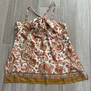Paisley Print Spaghetti Strap Top